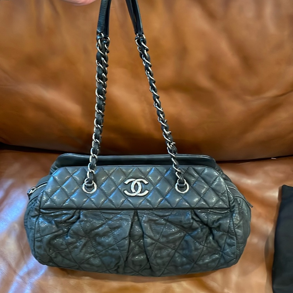 Chanel iridescent calfskin bowler